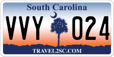 SC license plate VVY024
