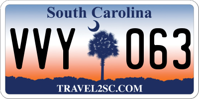SC license plate VVY063