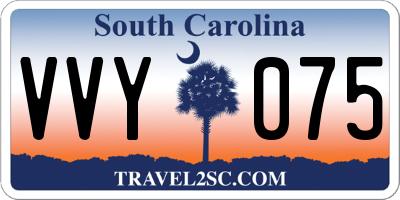 SC license plate VVY075