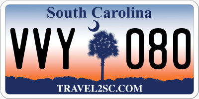 SC license plate VVY080