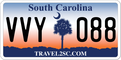SC license plate VVY088
