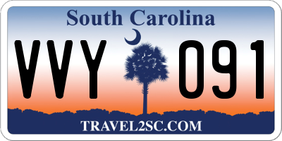 SC license plate VVY091