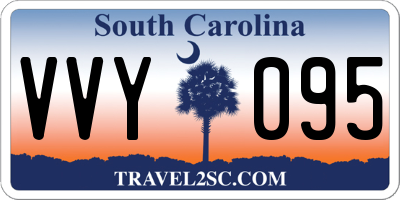 SC license plate VVY095