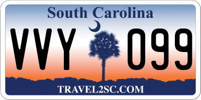 SC license plate VVY099