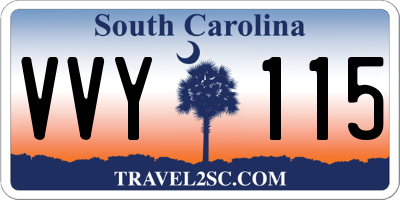 SC license plate VVY115