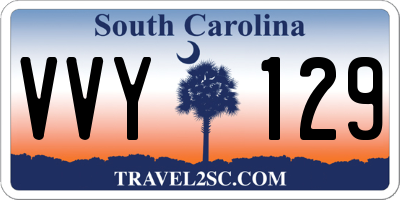 SC license plate VVY129