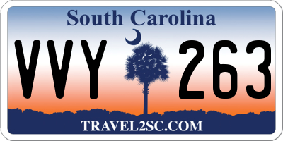 SC license plate VVY263