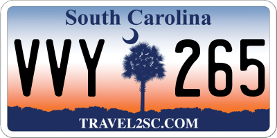 SC license plate VVY265