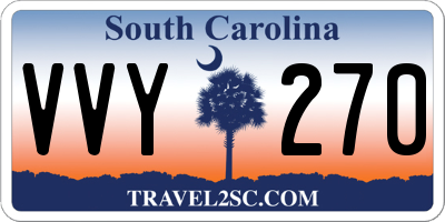 SC license plate VVY270