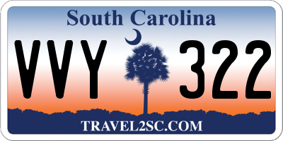 SC license plate VVY322
