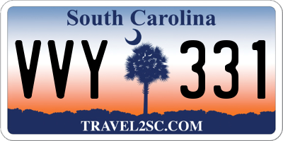 SC license plate VVY331