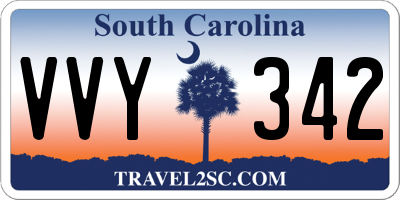 SC license plate VVY342