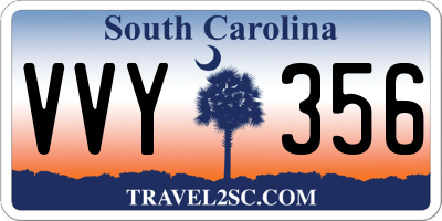 SC license plate VVY356