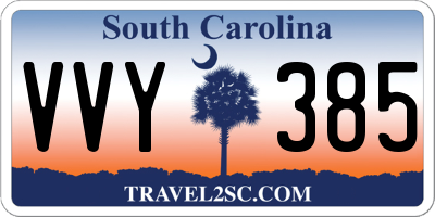 SC license plate VVY385