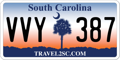 SC license plate VVY387