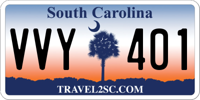SC license plate VVY401