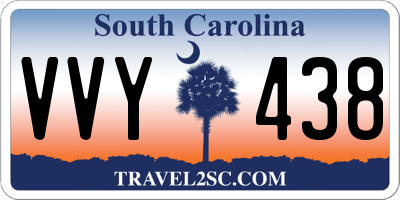 SC license plate VVY438