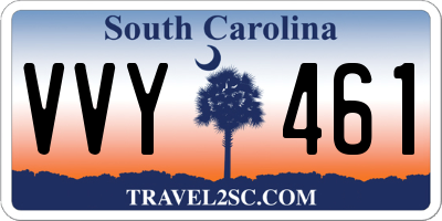 SC license plate VVY461