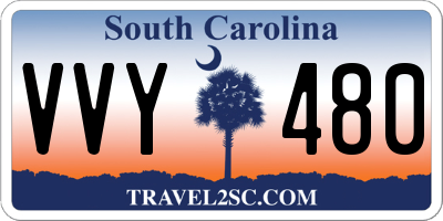 SC license plate VVY480