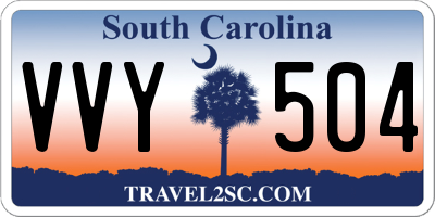SC license plate VVY504