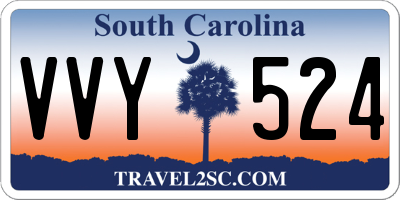 SC license plate VVY524