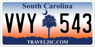 SC license plate VVY543