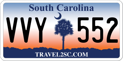SC license plate VVY552