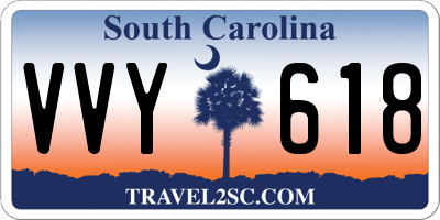 SC license plate VVY618