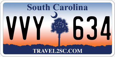 SC license plate VVY634