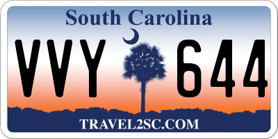 SC license plate VVY644