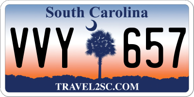 SC license plate VVY657
