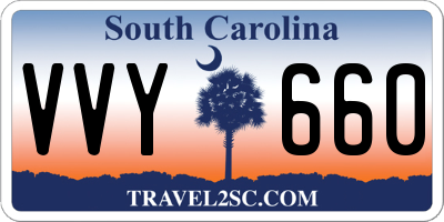 SC license plate VVY660