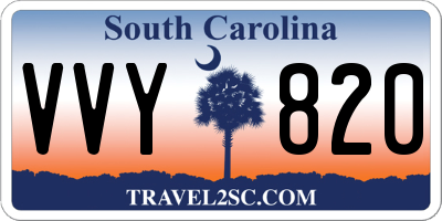 SC license plate VVY820