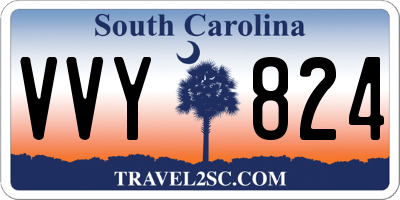 SC license plate VVY824