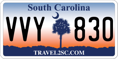 SC license plate VVY830
