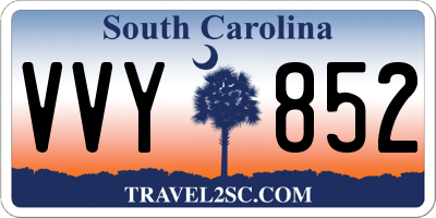 SC license plate VVY852