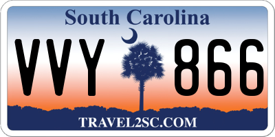 SC license plate VVY866