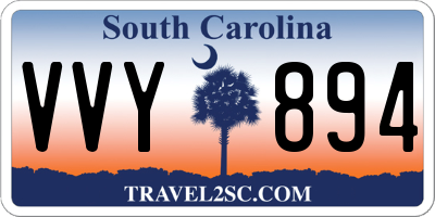 SC license plate VVY894