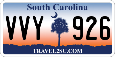 SC license plate VVY926