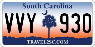 SC license plate VVY930