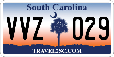 SC license plate VVZ029