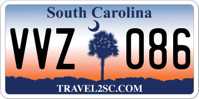 SC license plate VVZ086