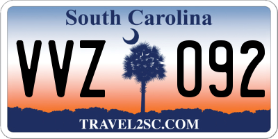SC license plate VVZ092