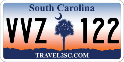 SC license plate VVZ122