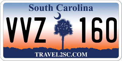 SC license plate VVZ160
