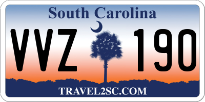 SC license plate VVZ190
