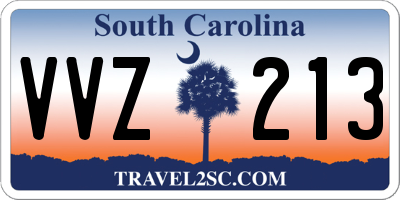SC license plate VVZ213