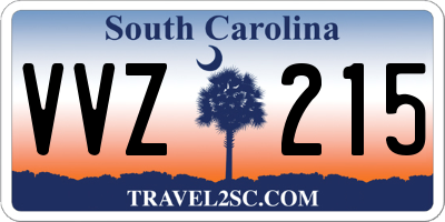 SC license plate VVZ215