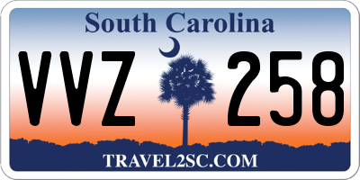 SC license plate VVZ258