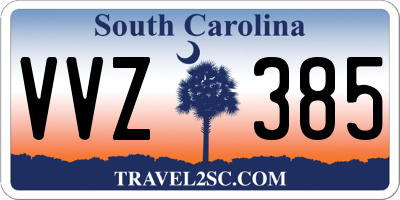 SC license plate VVZ385
